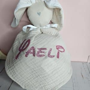 Doudou Gaze de Coton Personnalisé Bébé